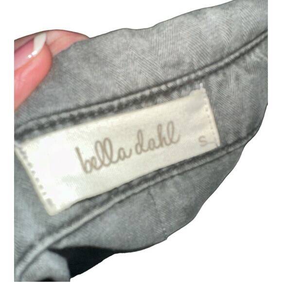 BELLA DAHL Lyocell Split Back Button Down Shirt Size S - Picture 9 of 10